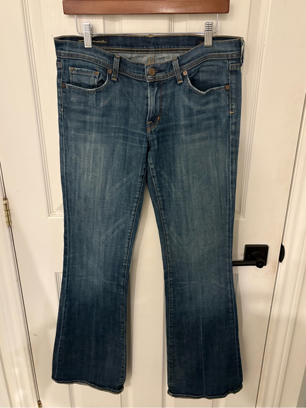 Citizens Of Humanity Faded Blue low waist flare Jeans